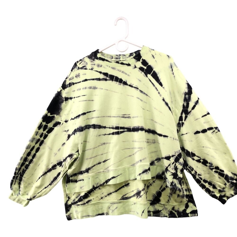 Electric & Rose Neon Lime and Black Tie-Dye Sweatshirt